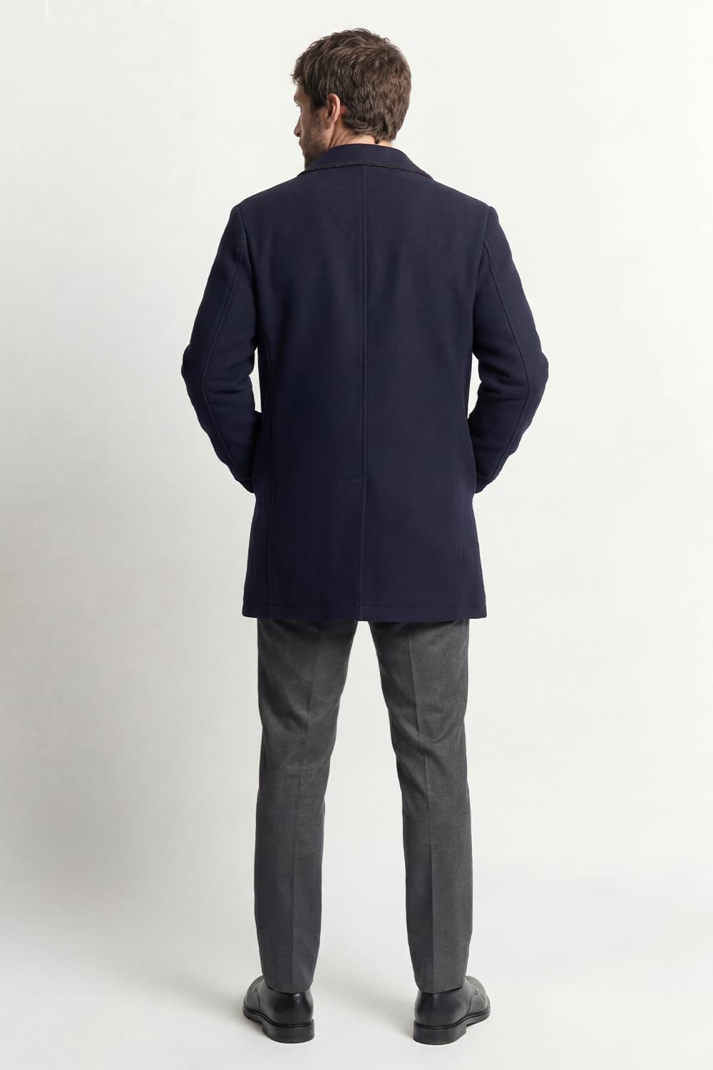 Men's Mixed Wool Double Breasted Coat