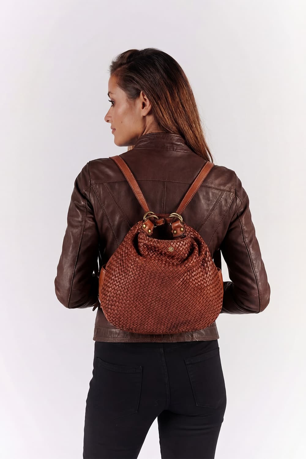 Bologna Intreccio borsa donna 100% vera pelle made in Italy - Barone Firenze