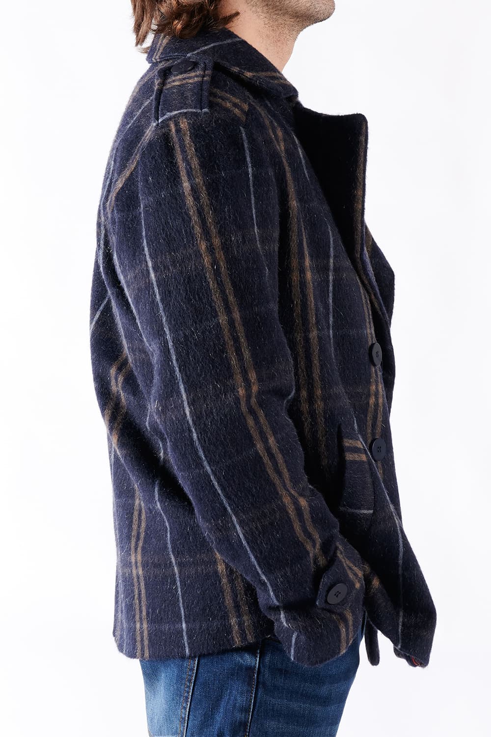 Cappotto Doppio Petto Uomo Misto Cachemire Made in Italy - Barone Firenze