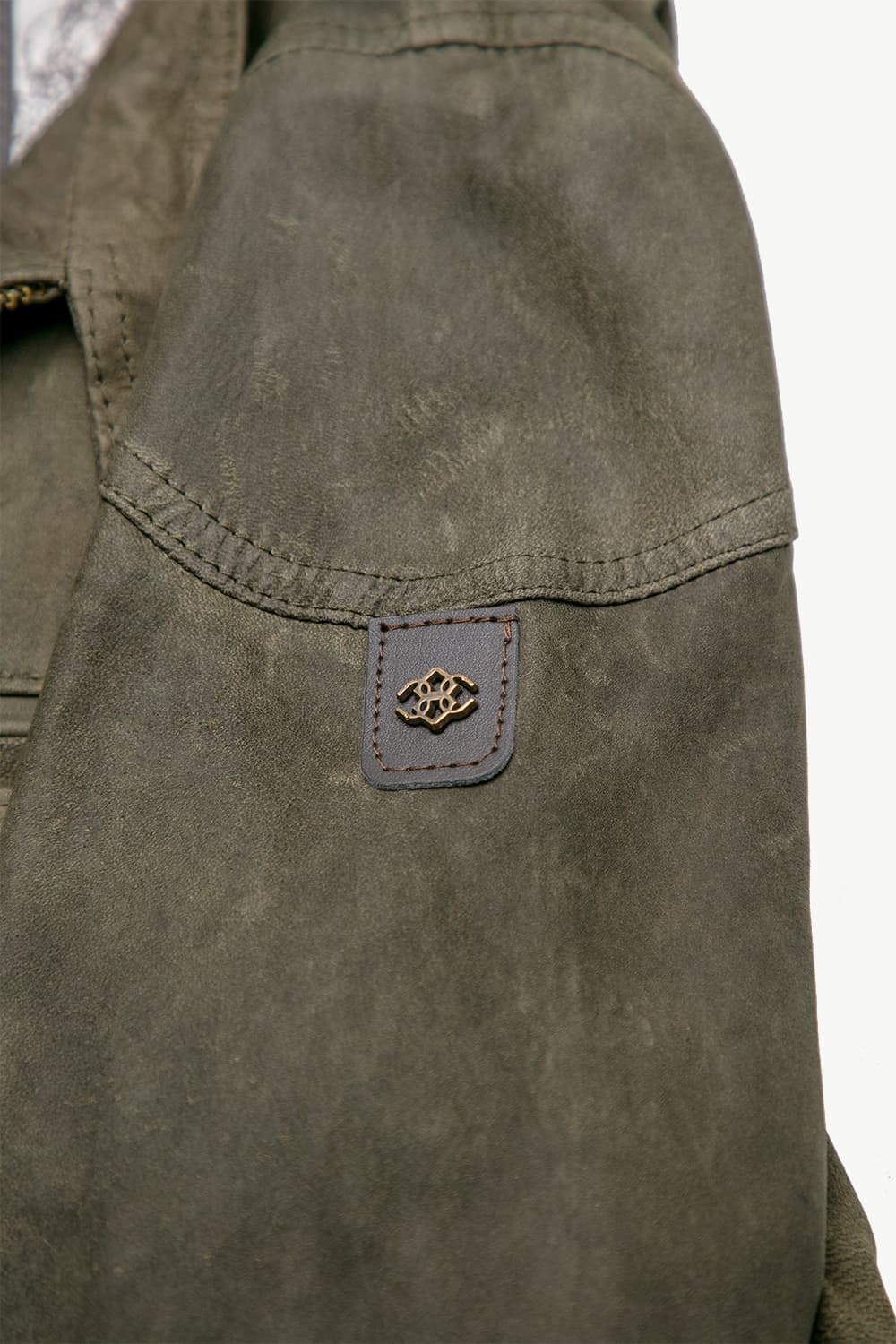 Elton Oleato Verde Giacca Uomo in vera pelle 100% Made in Italy - Barone Firenze