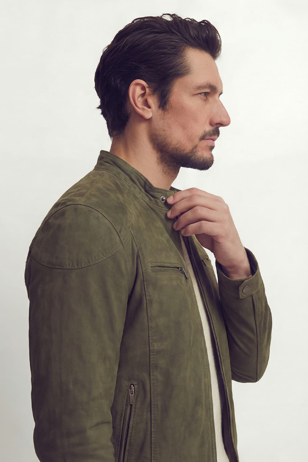 Elton Oleato Verde Giacca Uomo in vera pelle 100% Made in Italy - Barone Firenze