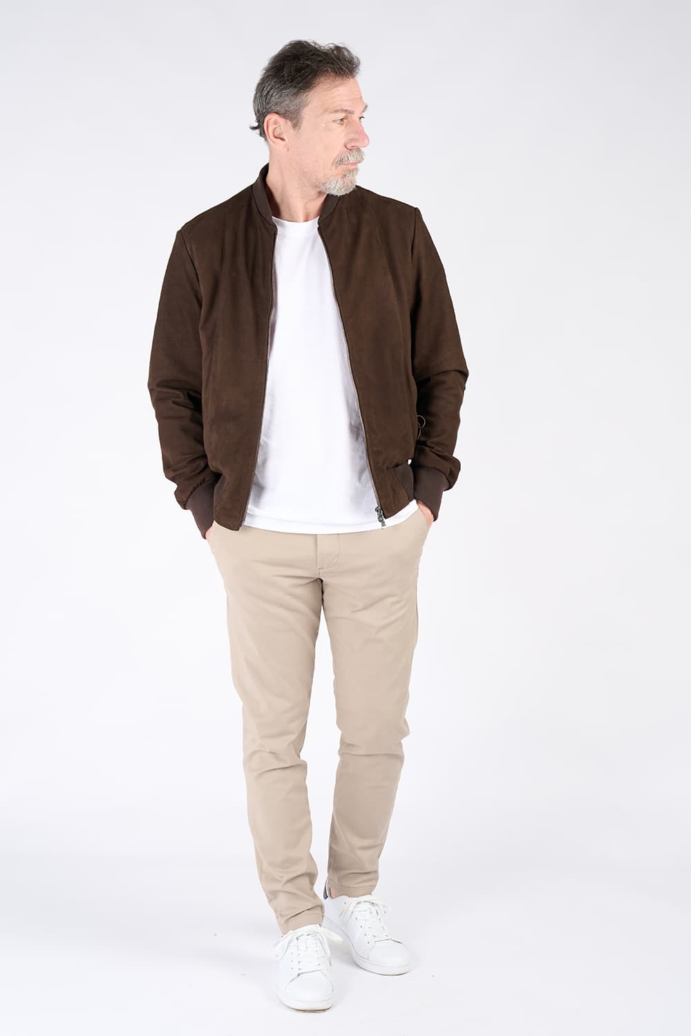 Enrico Camoscio giacca uomo 100% vera pelle Made in Italy - Barone Firenze