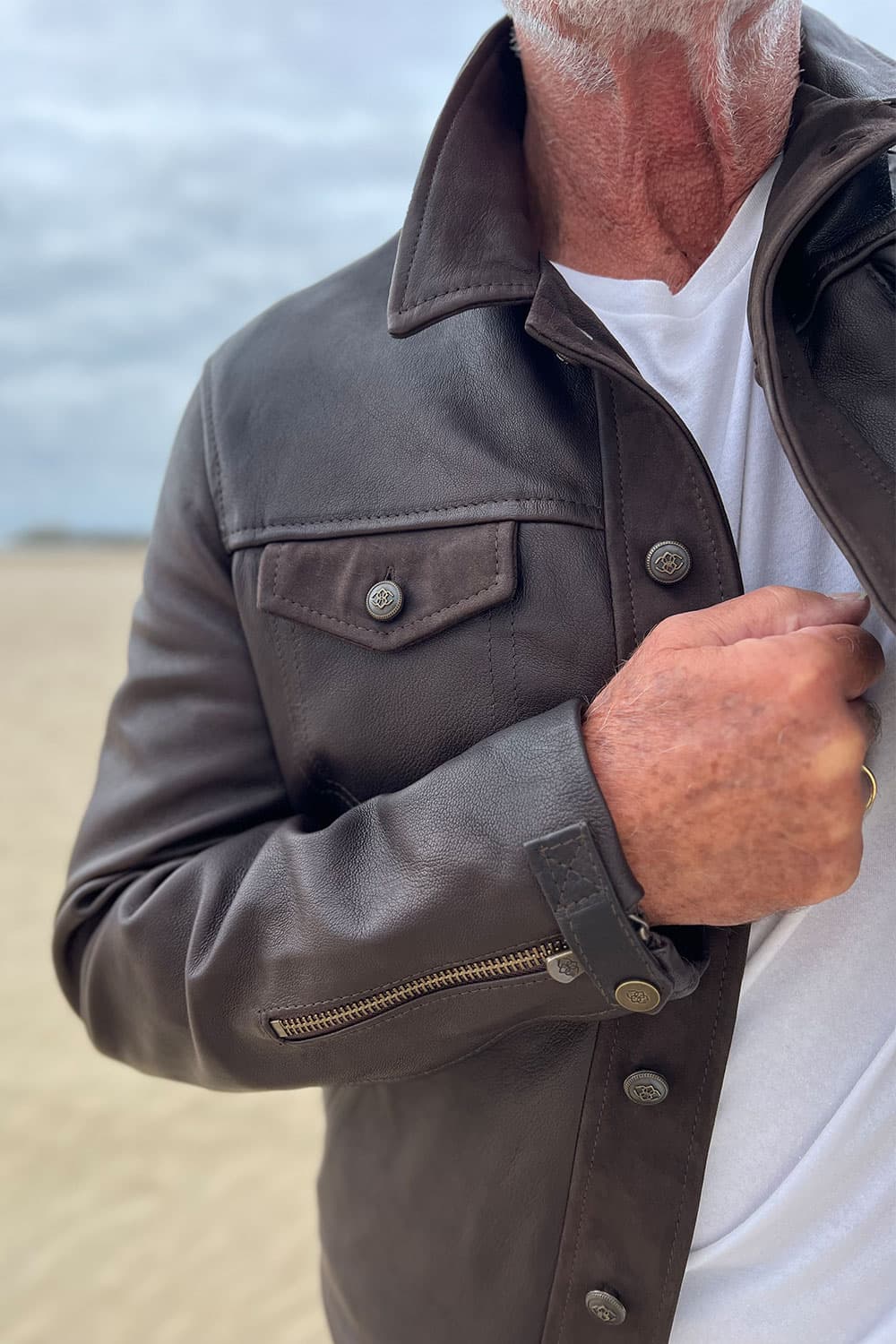 Leo Vegetale giacca uomo 100% vera pelle Made in Italy - Barone Firenze