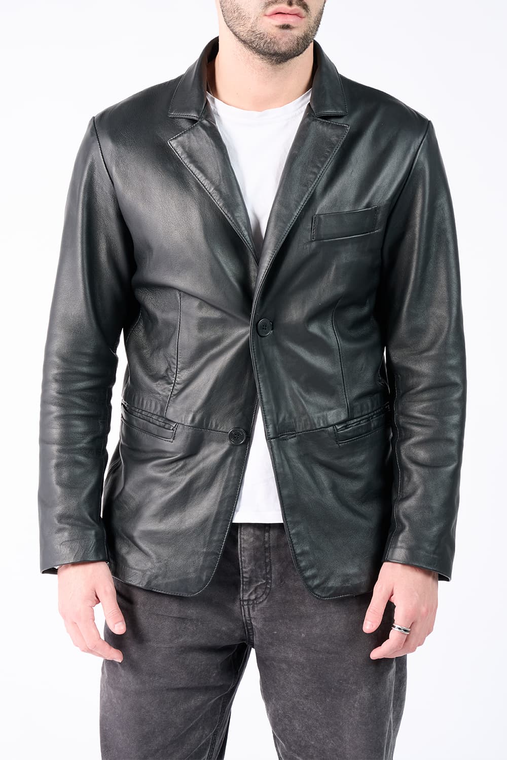 Blazer Raimondo uomo 100% vera pelle Made in Italy - Barone Firenze
