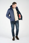 Men’s Long Blue Parka man Barone firenze - 12