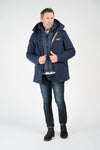 Men’s Long Blue Parka man Barone firenze - 2