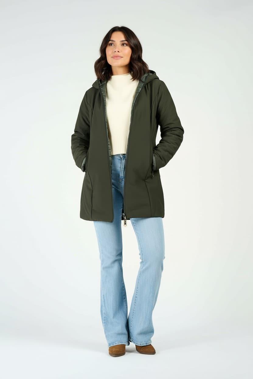 WOMEN'S LONG THERMAL DOWN JACKET woman Barone firenze - 3