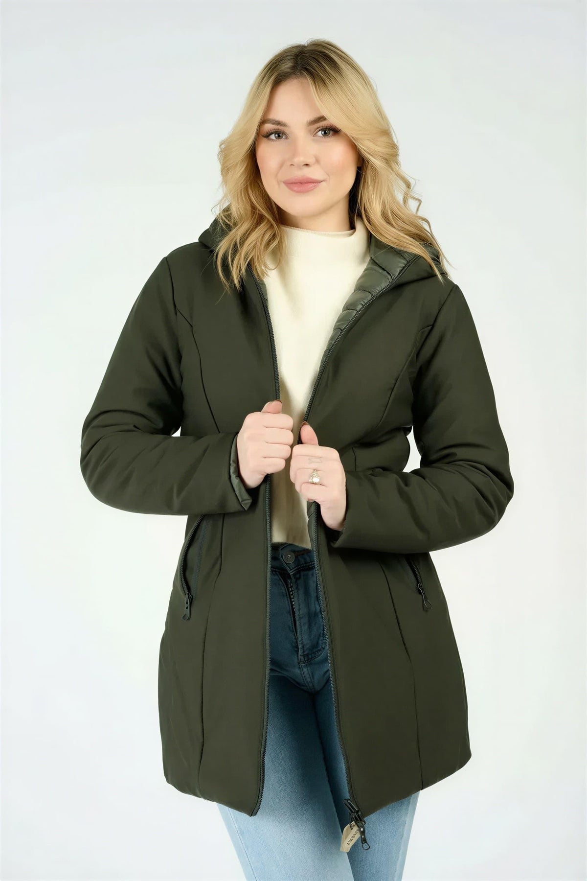 WOMEN'S LONG THERMAL DOWN JACKET woman Barone firenze - 1