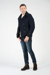 Men's Mixed Wool Double Breasted Coat man Barone firenze - 3