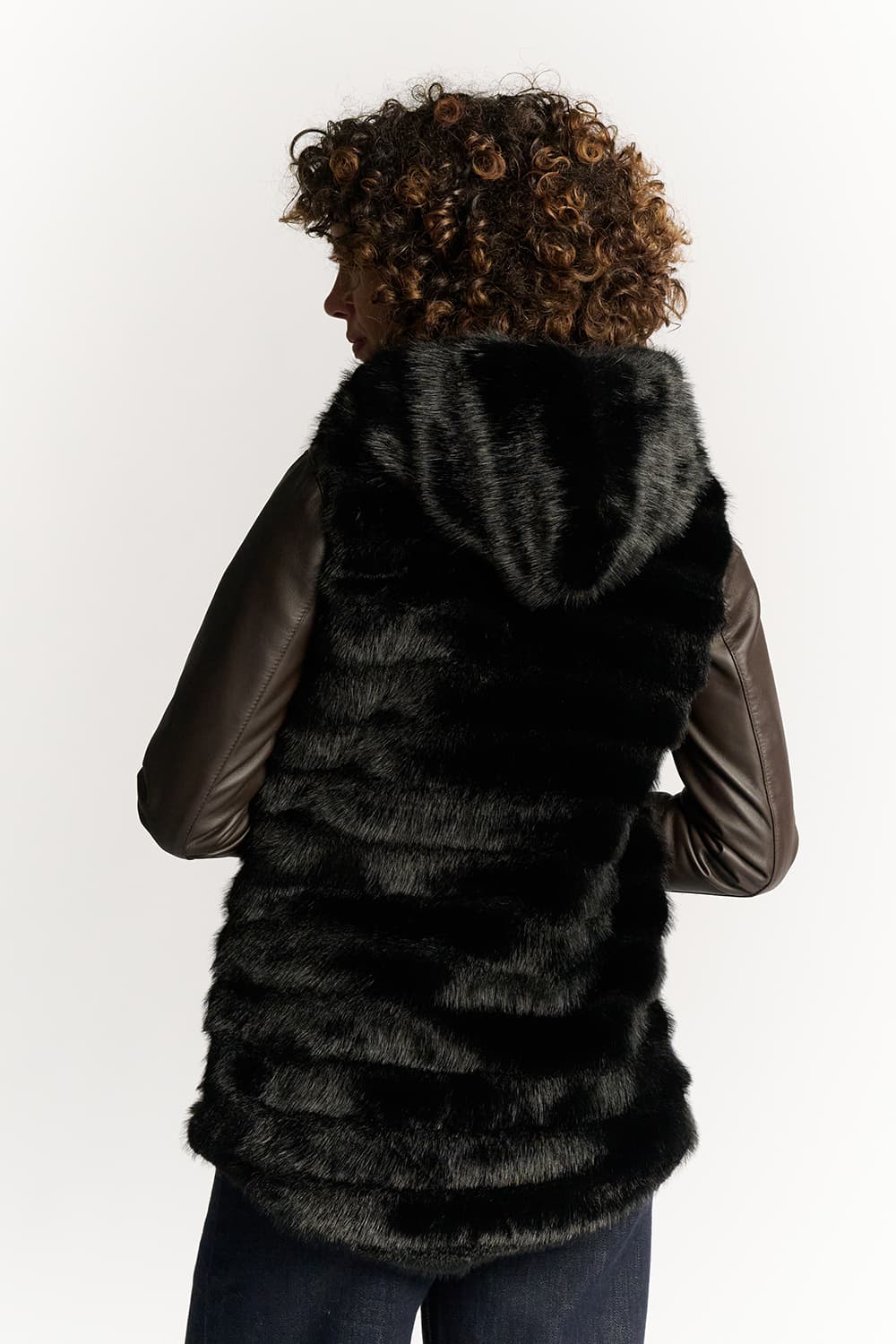 Cortina Black Vest woman Barone firenze - 5