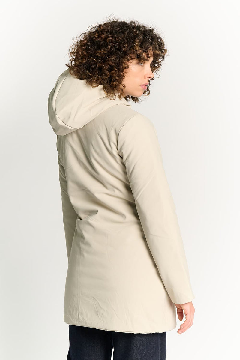 Women's Long Beige Thermal Down Jacket woman Barone firenze - 4
