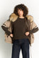 Marta Hazelnut Poncho woman Barone firenze - 1