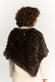 Chocolate Lapin Fur Cape woman Barone firenze - 2