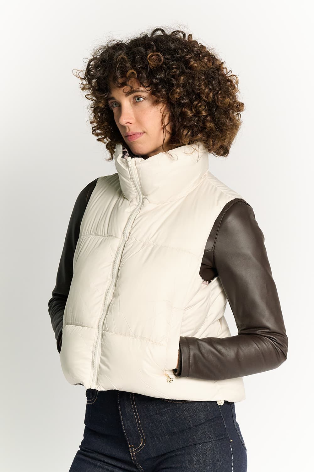 Paris Puffer Vest Jacket woman Barone firenze - 1