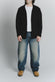 Cardigan Misto Lana Nero da Uomo man Barone firenze - 3