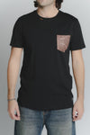 T-Shirt Uomo Taschino Nero man Barone firenze - 1