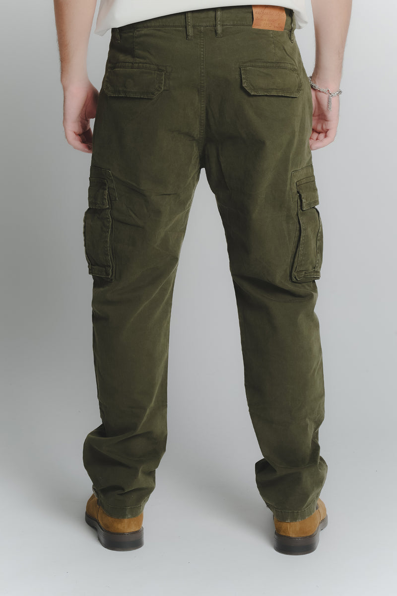 Pantaloni Cargo Verde Uomo man Barone firenze - 2