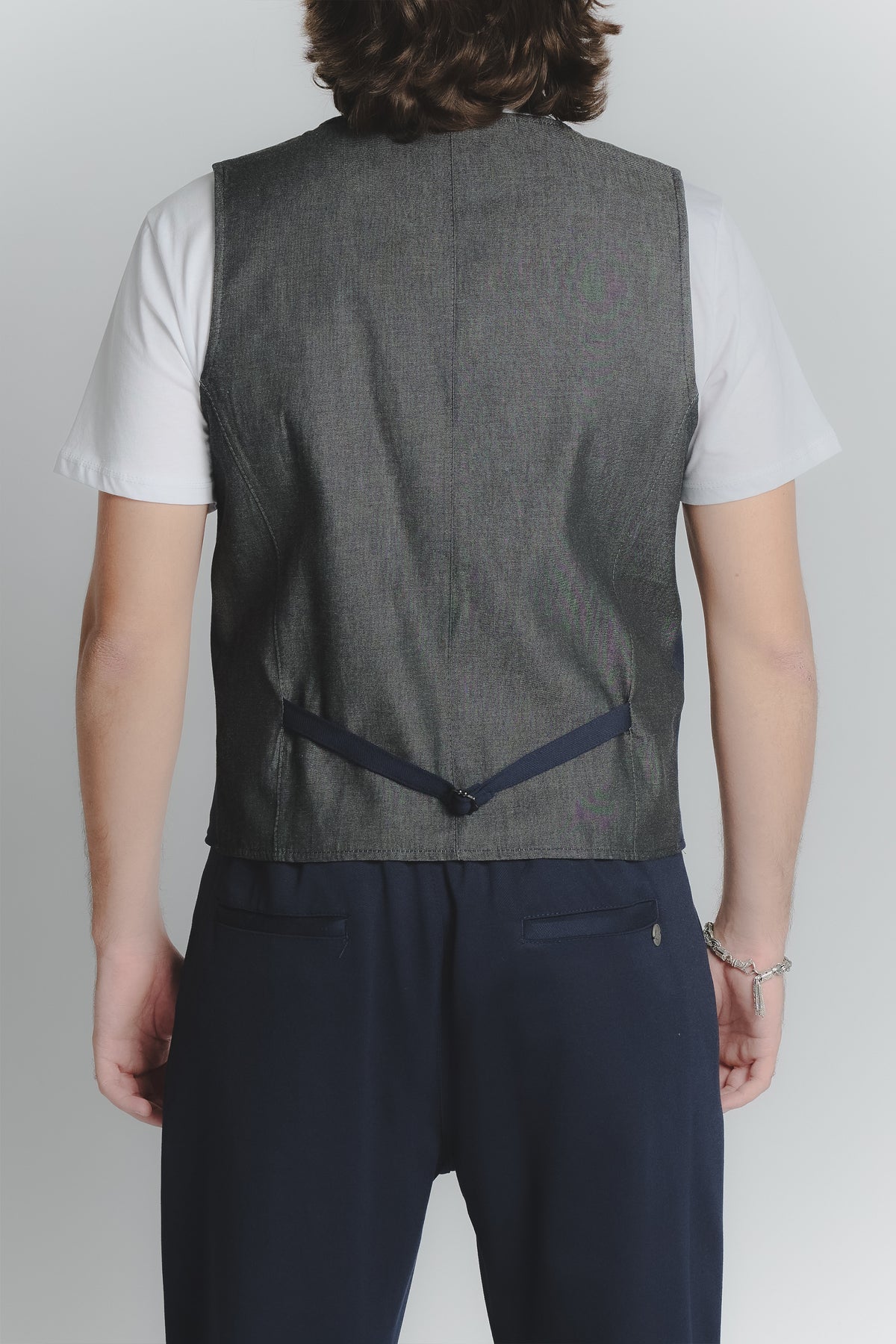 Gilet Uomo Blu man Barone firenze - 4