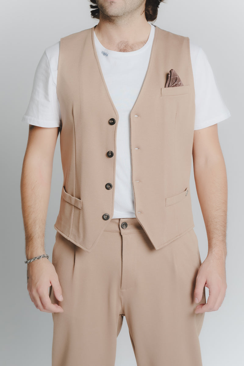 Gilet Uomo Camel man Barone firenze - 1