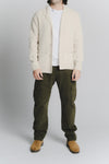 Cardigan Misto Lana Beige da Uomo man Barone firenze - 4