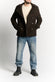 Men's Mixed Wool Double Breasted Coat man Barone firenze - 1