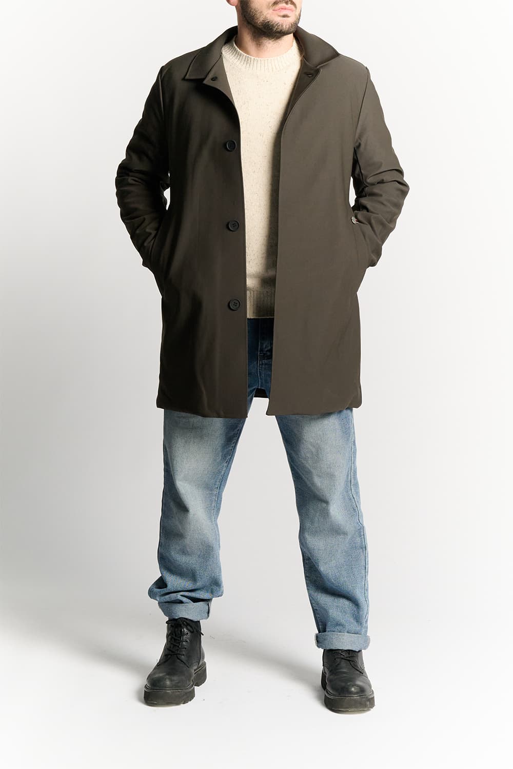MEN'S LONG THERMAL DOWN JACKET man Barone firenze - 1