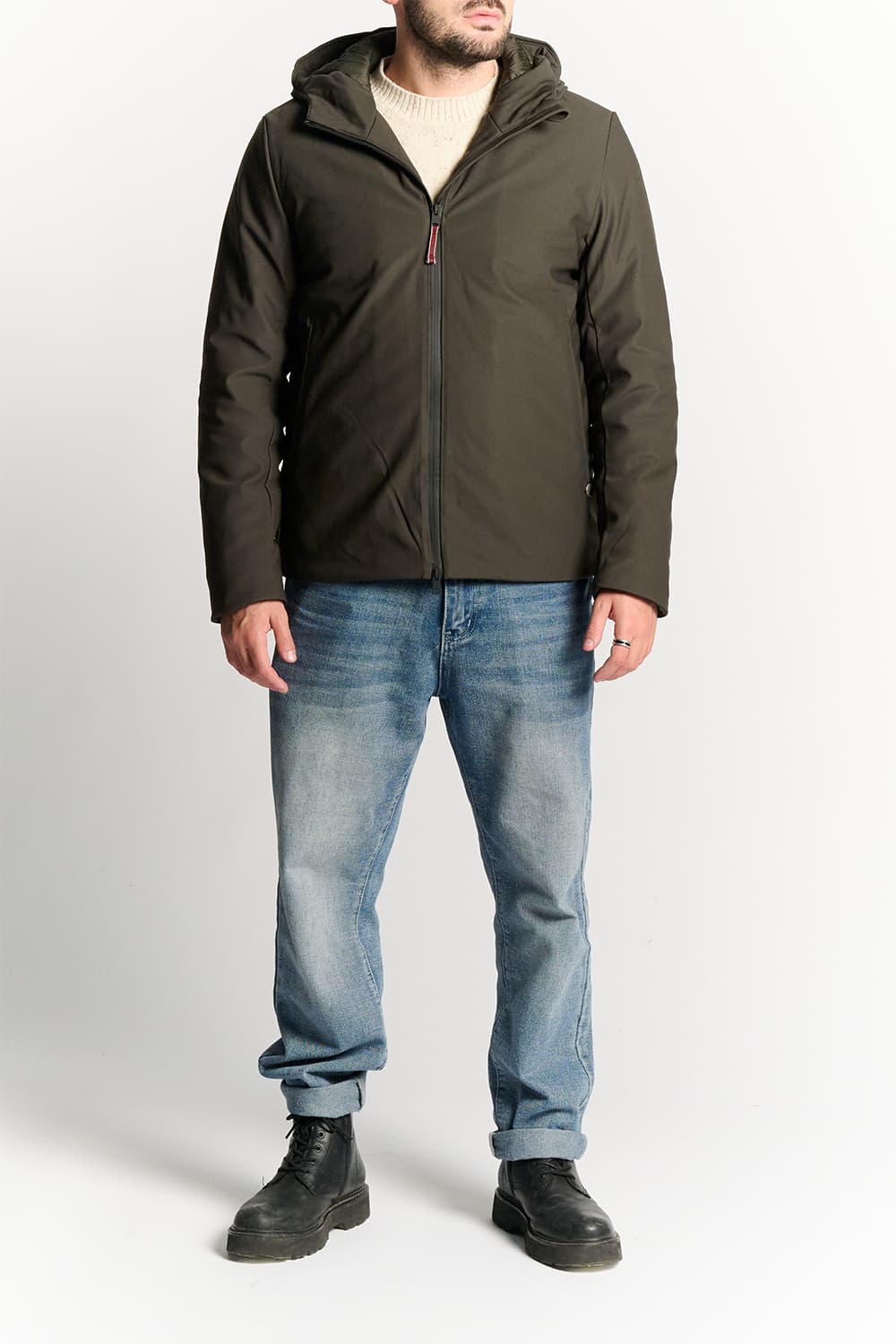 MEN'S SHORT THERMAL DOWN JACKET man Barone firenze - 1