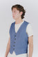 Gilet Uomo Melange Bluette man Barone firenze - 1
