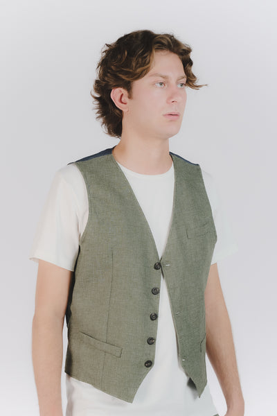 Gilet Uomo Melange Verde