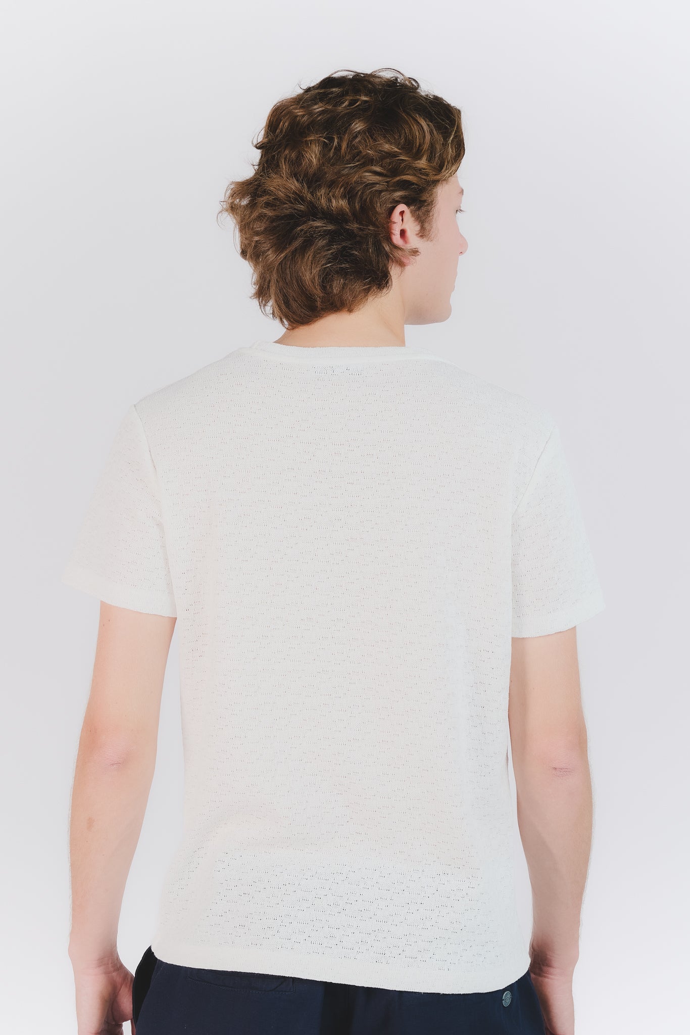 T-shirt Uomo Tramata Bianca man Barone firenze - 4