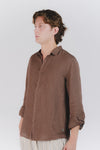 Camicia Uomo Lino Cioccolato man Barone firenze - 1