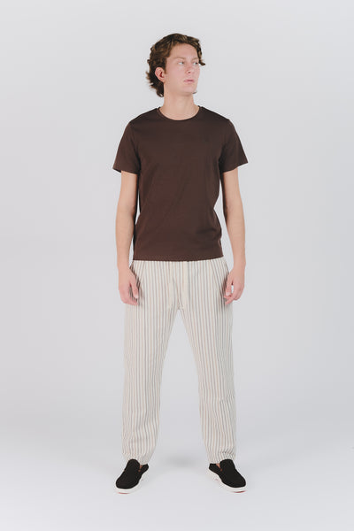 T-shirt Barone Ricamo Fronte Cioccolato
