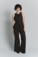 Gilet Gessato Cioccolato con Paillettes woman Barone firenze - 2