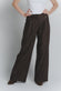 Pantalone Palazzo Gessato Cioccolato con Paillettes woman Barone firenze - 1