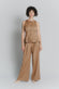 Gilet con Pieghe Cammello Donna woman Barone firenze - 2