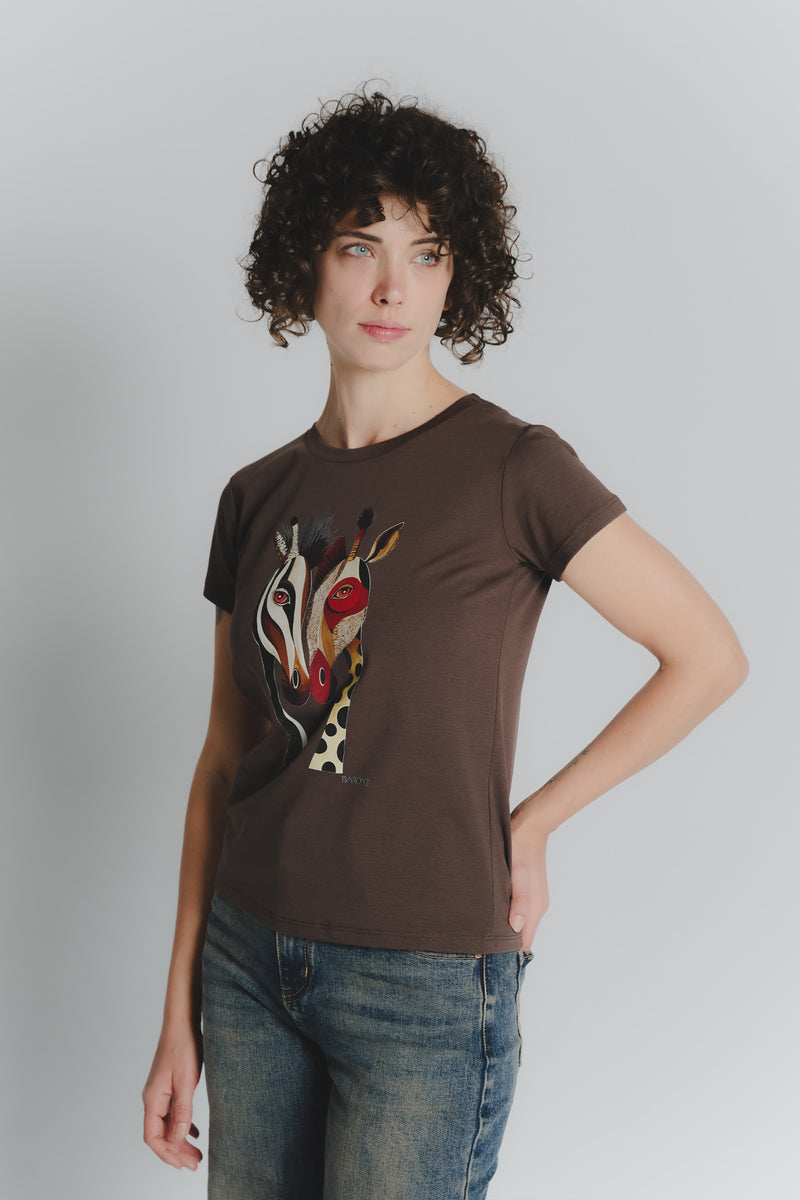 T-shirt Cioccolato Jungle woman Barone firenze - 2