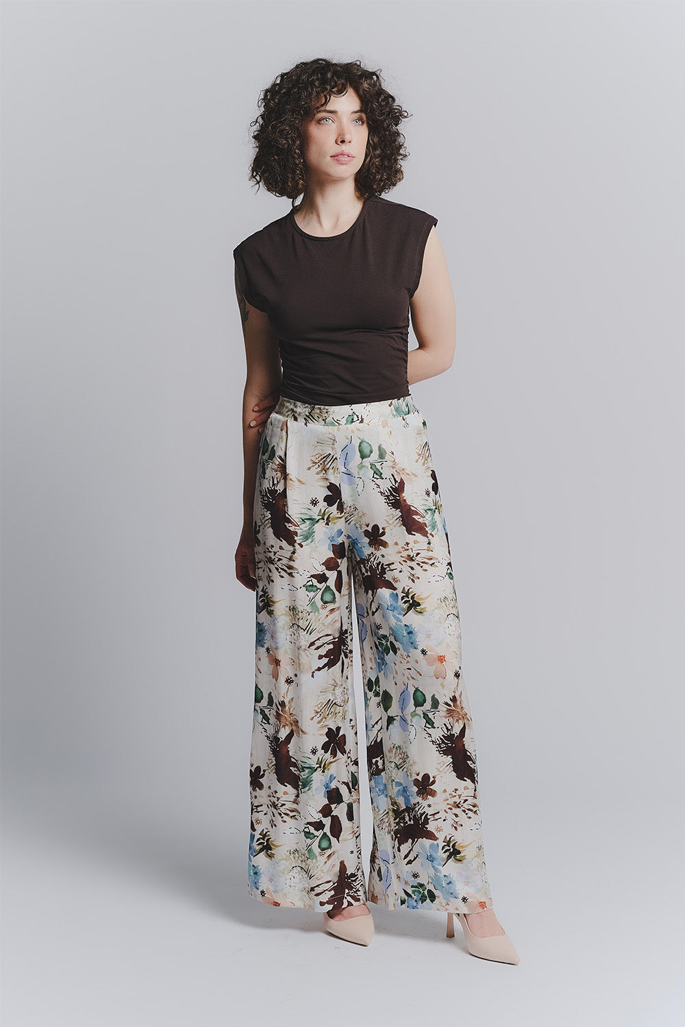 Palazzo trousers woman Barone firenze - 2