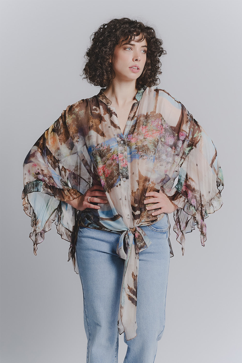 Blouse Silk Panorama  Barone firenze - 1
