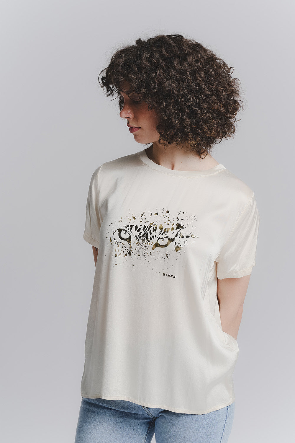 Buttons women's t-shirt woman Barone firenze - 1