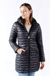 Women’s Long Thermal Down Jacket Black woman Barone firenze - 4