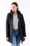 Women’s Long Thermal Down Jacket Black woman Barone firenze - 1