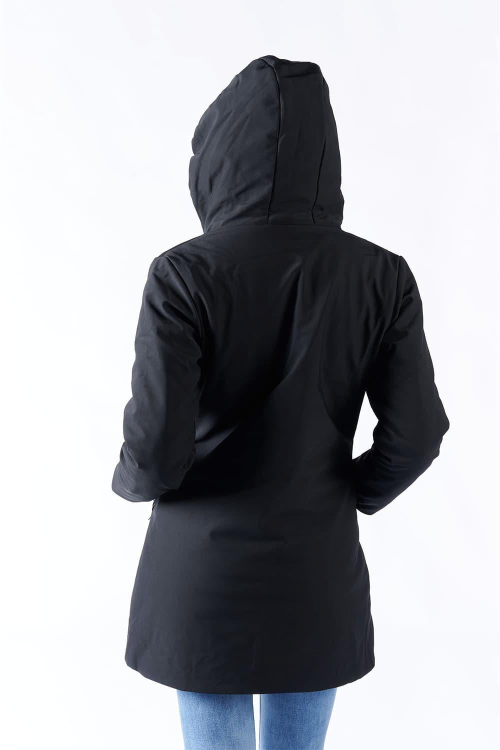 Women’s Long Thermal Down Jacket Black woman Barone firenze - 6