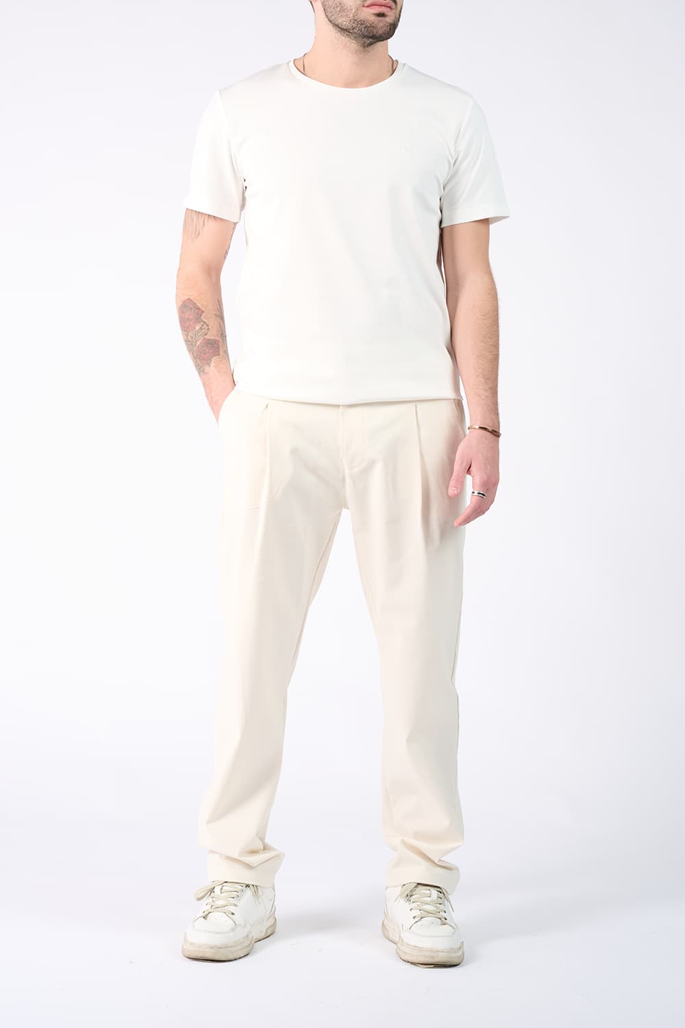 T-shirt Baron Embroidery Front uomo Barone firenze - 2