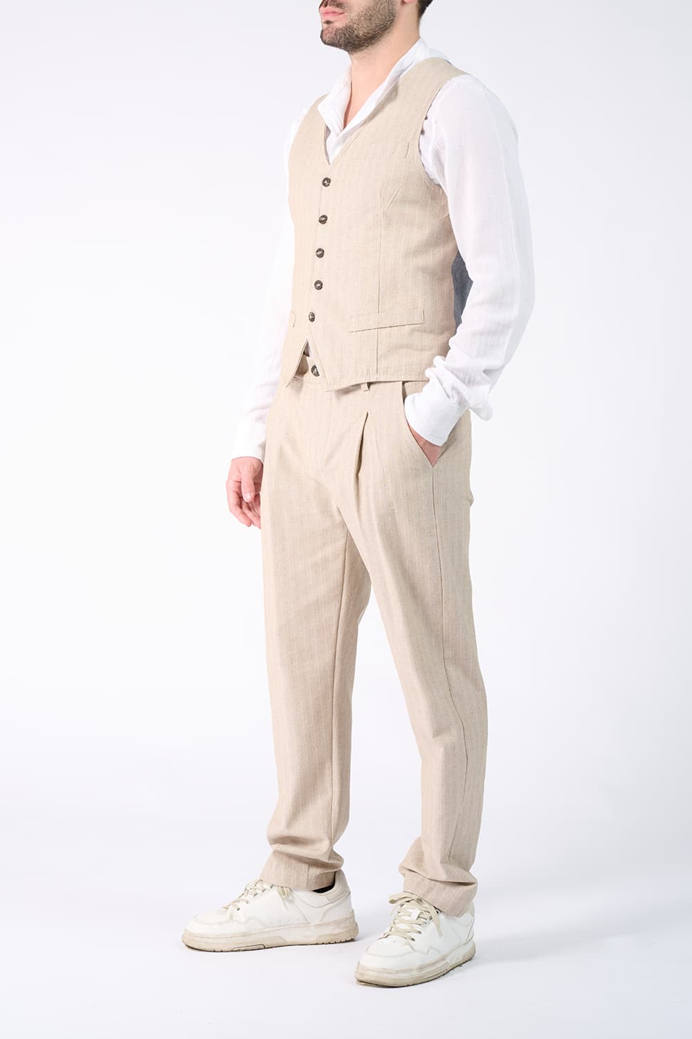 Men's Pinstripe Vest man Barone firenze - 2