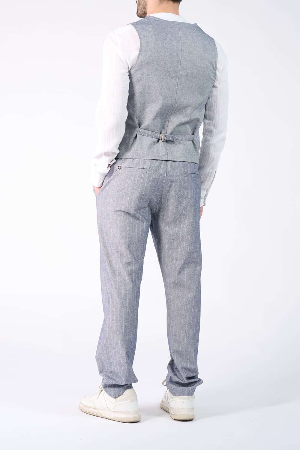 Men's Pinstripe Vest man Barone firenze - 4