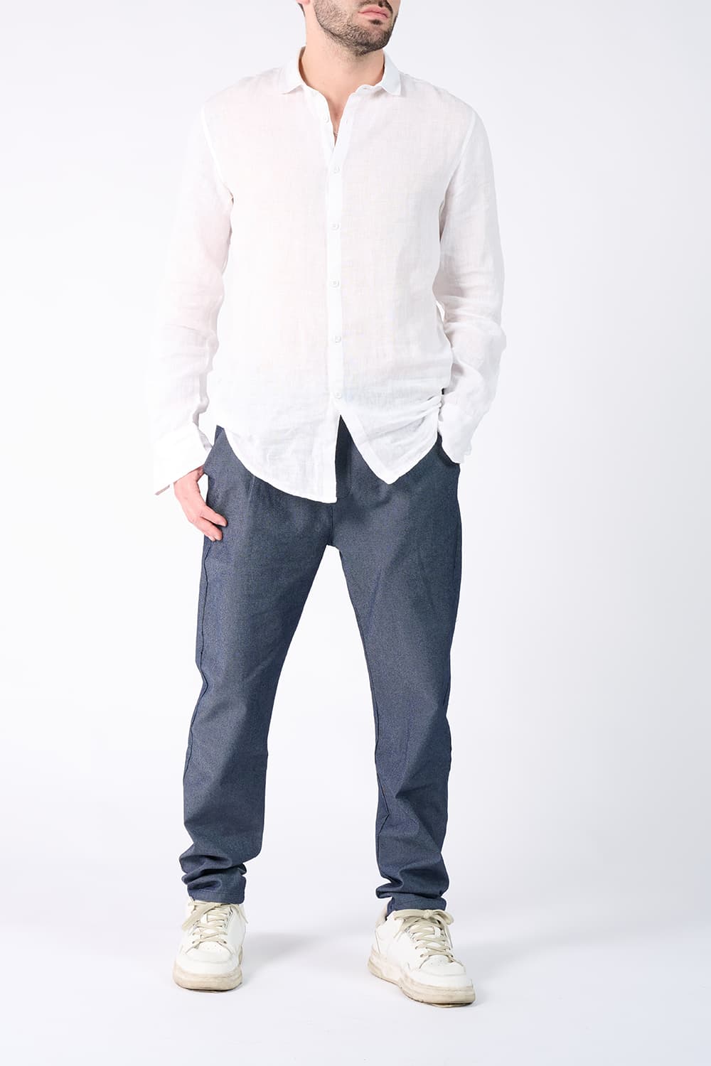 Men's Linen Shirt man Barone firenze - 2