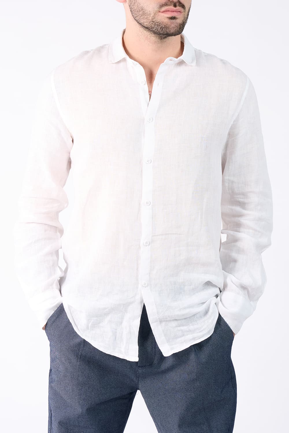 Men's Linen Shirt man Barone firenze - 1