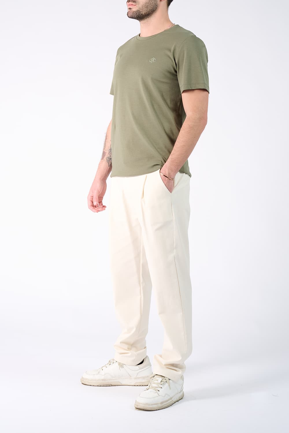 T-shirt Baron Embroidery Front uomo Barone firenze - 4