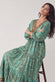 Turquoise Gypsy Maxi Dress woman Barone firenze - 2