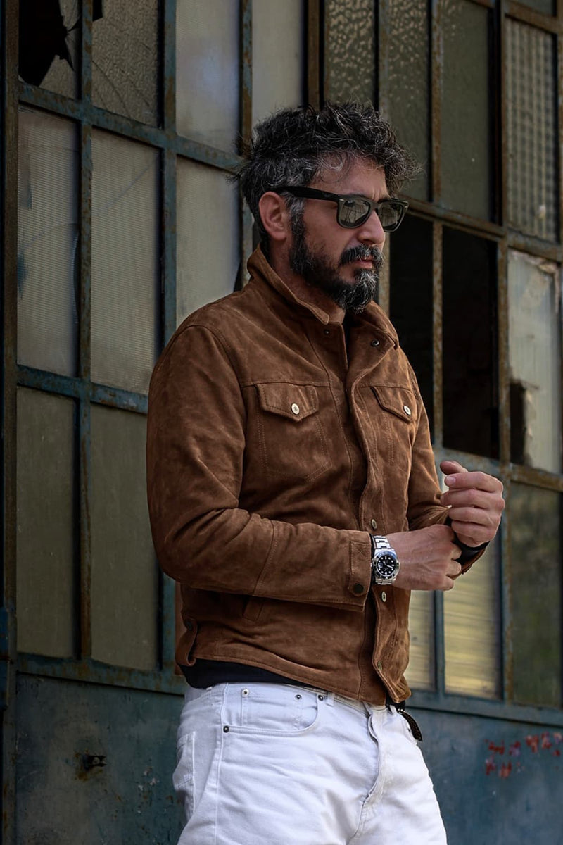 Ale Suede Jacket Men's unisex Barone firenze - 5